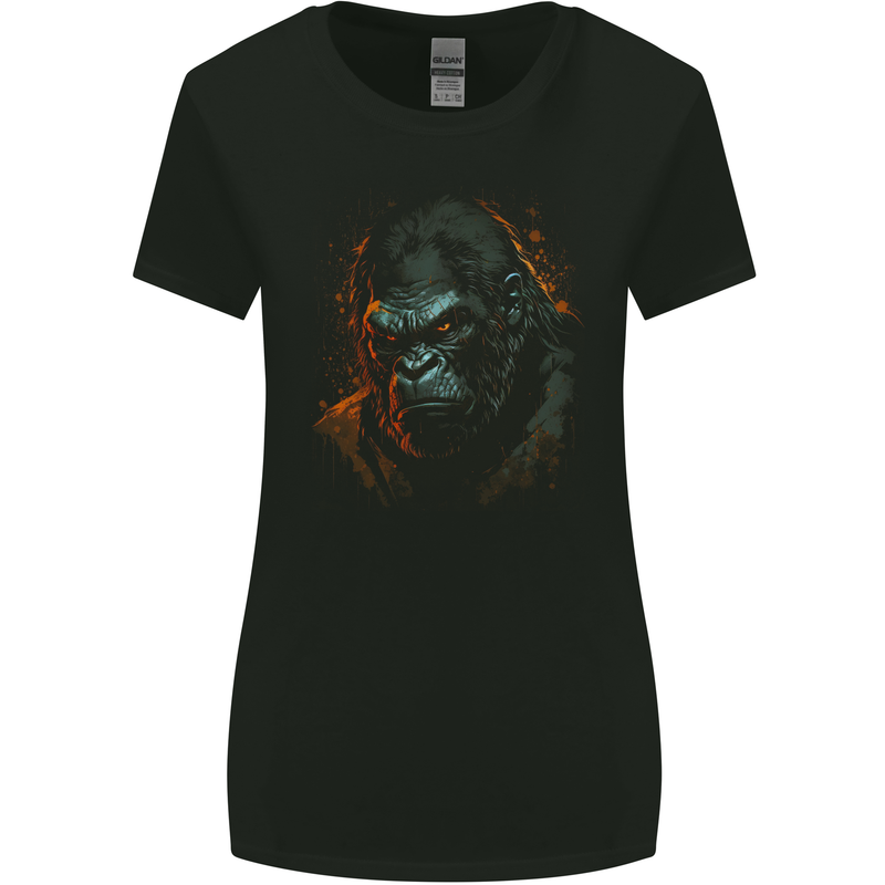 A Mean Gorilla Womens Wider Cut T-Shirt Black