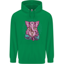 A Meditating Elephant Yoga Spiritual Childrens Kids Hoodie Irish Green