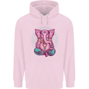 A Meditating Elephant Yoga Spiritual Childrens Kids Hoodie Light Pink