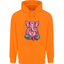 A Meditating Elephant Yoga Spiritual Childrens Kids Hoodie Orange