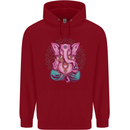 A Meditating Elephant Yoga Spiritual Childrens Kids Hoodie Red