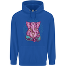A Meditating Elephant Yoga Spiritual Childrens Kids Hoodie Royal Blue