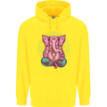 A Meditating Elephant Yoga Spiritual Childrens Kids Hoodie Yellow