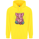 A Meditating Elephant Yoga Spiritual Childrens Kids Hoodie Yellow