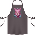 A Meditating Elephant Yoga Spiritual Cotton Apron 100% Organic Dark Grey