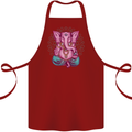 A Meditating Elephant Yoga Spiritual Cotton Apron 100% Organic Maroon
