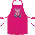 A Meditating Elephant Yoga Spiritual Cotton Apron 100% Organic Pink