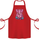 A Meditating Elephant Yoga Spiritual Cotton Apron 100% Organic Red