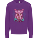 A Meditating Elephant Yoga Spiritual Kids Sweatshirt Jumper Purple