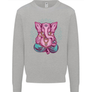 A Meditating Elephant Yoga Spiritual Kids Sweatshirt Jumper Sports Grey
