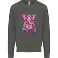 A Meditating Elephant Yoga Spiritual Kids Sweatshirt Jumper Storm Grey