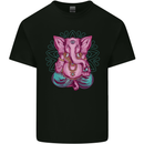 A Meditating Elephant Yoga Spiritual Kids T-Shirt Childrens Black