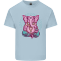A Meditating Elephant Yoga Spiritual Kids T-Shirt Childrens Light Blue