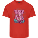 A Meditating Elephant Yoga Spiritual Kids T-Shirt Childrens Red