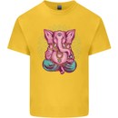 A Meditating Elephant Yoga Spiritual Kids T-Shirt Childrens Yellow