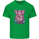 A Meditating Elephant Yoga Spiritual Mens Cotton T-Shirt Tee Top Irish Green
