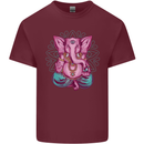 A Meditating Elephant Yoga Spiritual Mens Cotton T-Shirt Tee Top Maroon