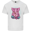 A Meditating Elephant Yoga Spiritual Mens Cotton T-Shirt Tee Top White