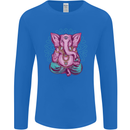 A Meditating Elephant Yoga Spiritual Mens Long Sleeve T-Shirt Royal Blue
