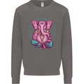 A Meditating Elephant Yoga Spiritual Mens Sweatshirt Jumper Charcoal