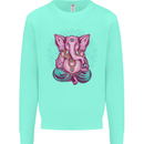 A Meditating Elephant Yoga Spiritual Mens Sweatshirt Jumper Peppermint