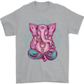 A Meditating Elephant Yoga Spiritual Mens T-Shirt Cotton Gildan Sports Grey