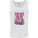 A Meditating Elephant Yoga Spiritual Mens Vest Tank Top White