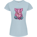 A Meditating Elephant Yoga Spiritual Womens Petite Cut T-Shirt Light Blue