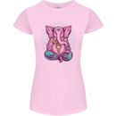 A Meditating Elephant Yoga Spiritual Womens Petite Cut T-Shirt Light Pink