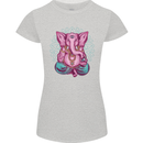 A Meditating Elephant Yoga Spiritual Womens Petite Cut T-Shirt Sports Grey