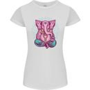 A Meditating Elephant Yoga Spiritual Womens Petite Cut T-Shirt White