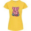 A Meditating Elephant Yoga Spiritual Womens Petite Cut T-Shirt Yellow