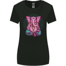 A Meditating Elephant Yoga Spiritual Womens Wider Cut T-Shirt Black