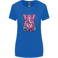 A Meditating Elephant Yoga Spiritual Womens Wider Cut T-Shirt Royal Blue