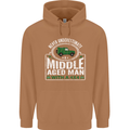 A Middle Aged Man With a 4x4 Off Roading Mens 80% Cotton Hoodie Caramel Latte