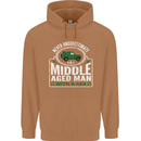 A Middle Aged Man With a 4x4 Off Roading Mens 80% Cotton Hoodie Caramel Latte