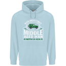 A Middle Aged Man With a 4x4 Off Roading Mens 80% Cotton Hoodie Light Blue