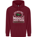 A Middle Aged Man With a 4x4 Off Roading Mens 80% Cotton Hoodie Maroon