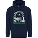 A Middle Aged Man With a 4x4 Off Roading Mens 80% Cotton Hoodie Navy Blue