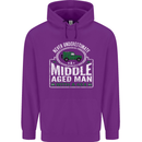 A Middle Aged Man With a 4x4 Off Roading Mens 80% Cotton Hoodie Purple