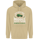 A Middle Aged Man With a 4x4 Off Roading Mens 80% Cotton Hoodie Sand