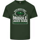 A Middle Aged Man With a 4x4 Off Roading Mens Cotton T-Shirt Tee Top Forest Green