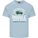 A Middle Aged Man With a 4x4 Off Roading Mens Cotton T-Shirt Tee Top Light Blue