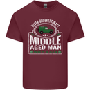 A Middle Aged Man With a 4x4 Off Roading Mens Cotton T-Shirt Tee Top Maroon