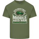 A Middle Aged Man With a 4x4 Off Roading Mens Cotton T-Shirt Tee Top Military Green