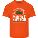 A Middle Aged Man With a 4x4 Off Roading Mens Cotton T-Shirt Tee Top Orange