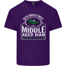 A Middle Aged Man With a 4x4 Off Roading Mens Cotton T-Shirt Tee Top Purple