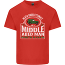 A Middle Aged Man With a 4x4 Off Roading Mens Cotton T-Shirt Tee Top Red