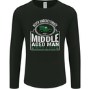 A Middle Aged Man With a 4x4 Off Roading Mens Long Sleeve T-Shirt Black