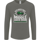 A Middle Aged Man With a 4x4 Off Roading Mens Long Sleeve T-Shirt Charcoal